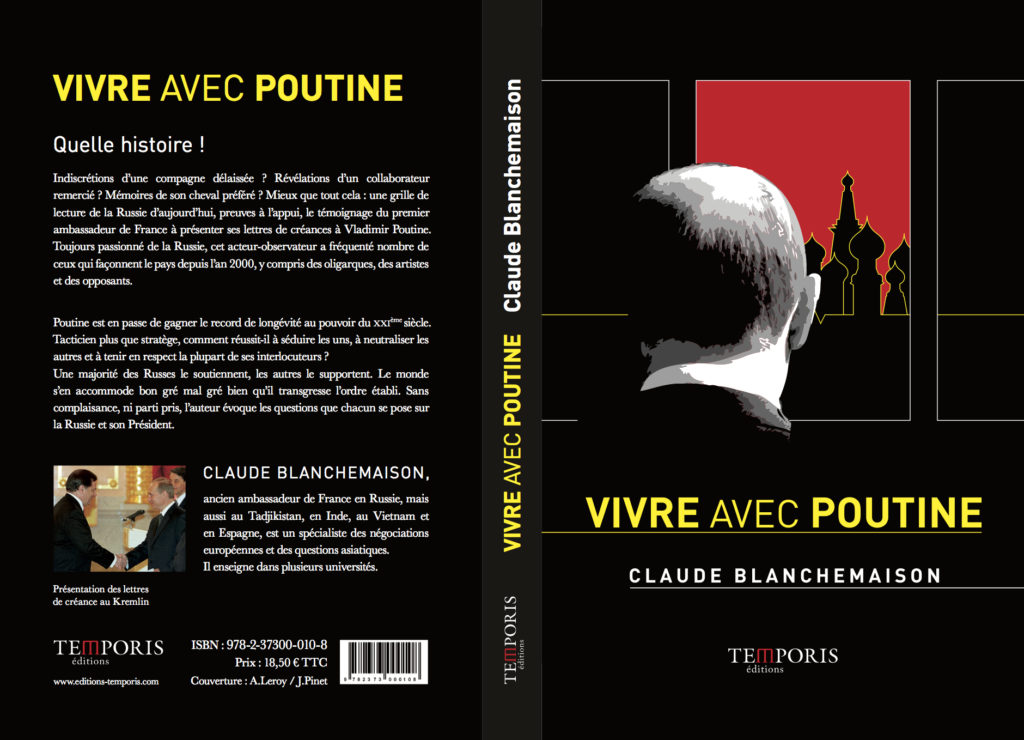 Couverture. Editions Temporis. Vivre avec Poutine, par Claude Blanchemaison. 2018-02-15
